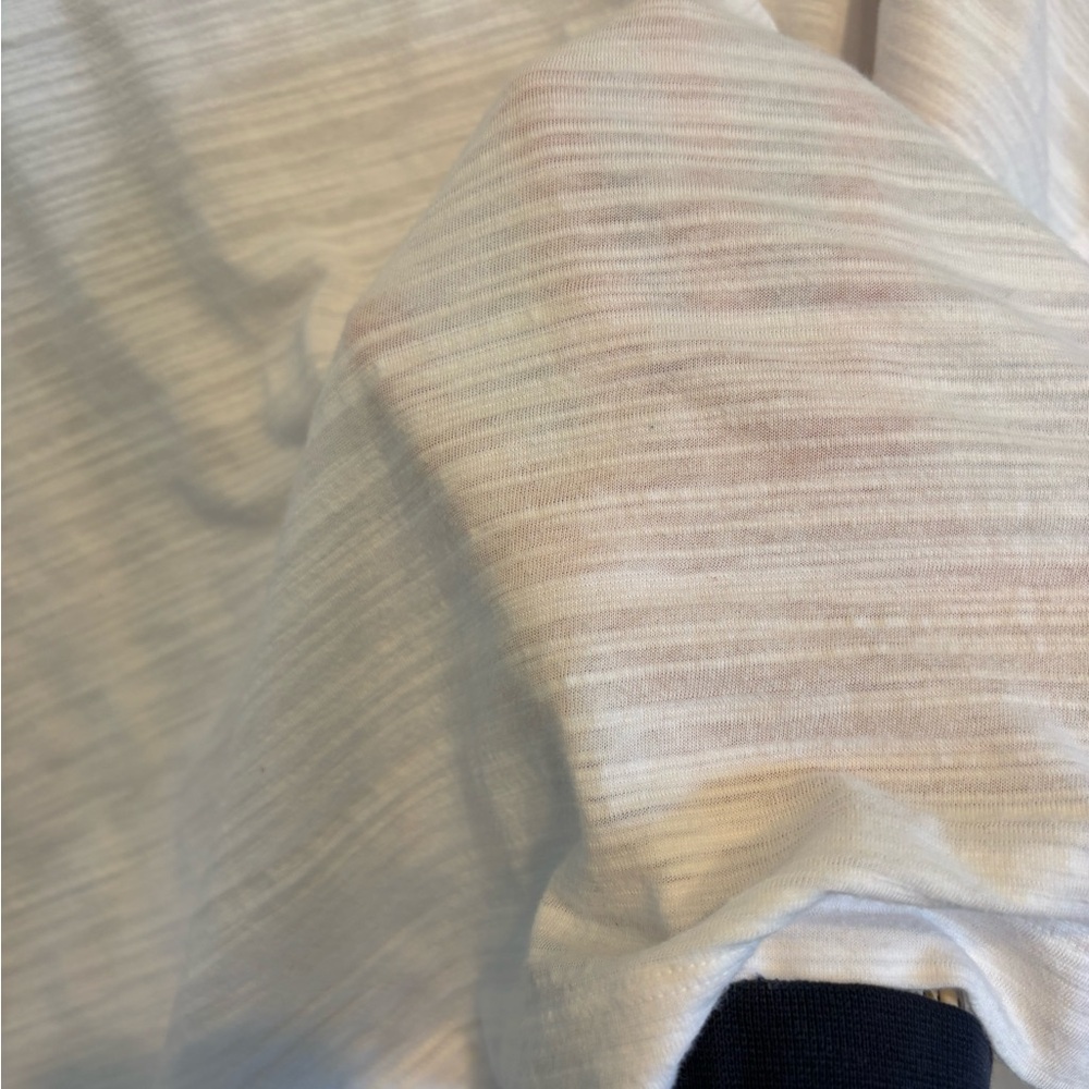 Anthropologie White Square Neck Small Textured Knit Minimalist Cottagecore Tee - Picture 5 of 10